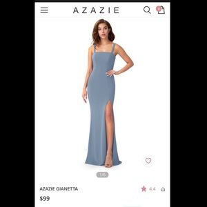 Azazie Dusty Blue Gianetta Bridesmaid Dress